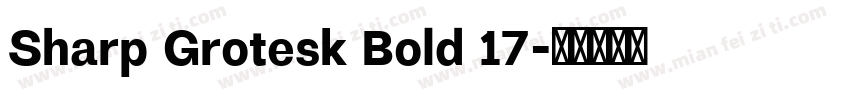 Sharp Grotesk Bold 17字体转换